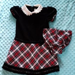 Children's Place 24Mos Holiday Plaid Dress Set